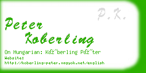 peter koberling business card